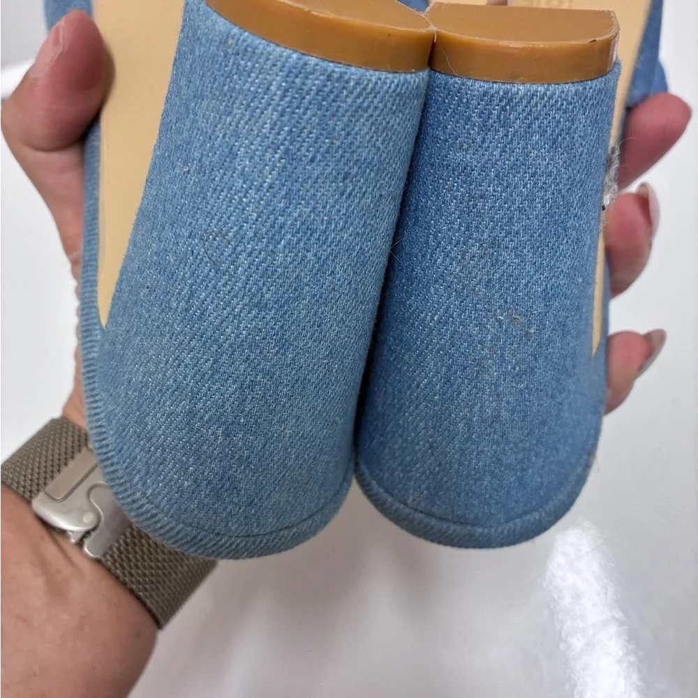 Elegant Blue‎ Bow Mules